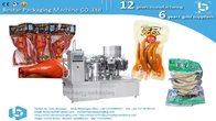 Doypack machine 8 station with feeding cup and liquid pump vacuum packaging